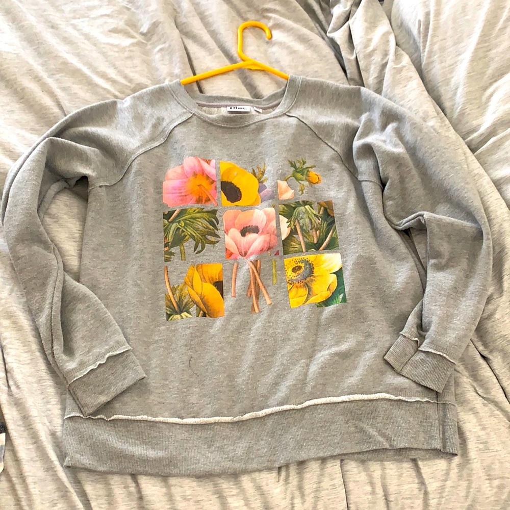 Floral Print Sweatshirt, Medium